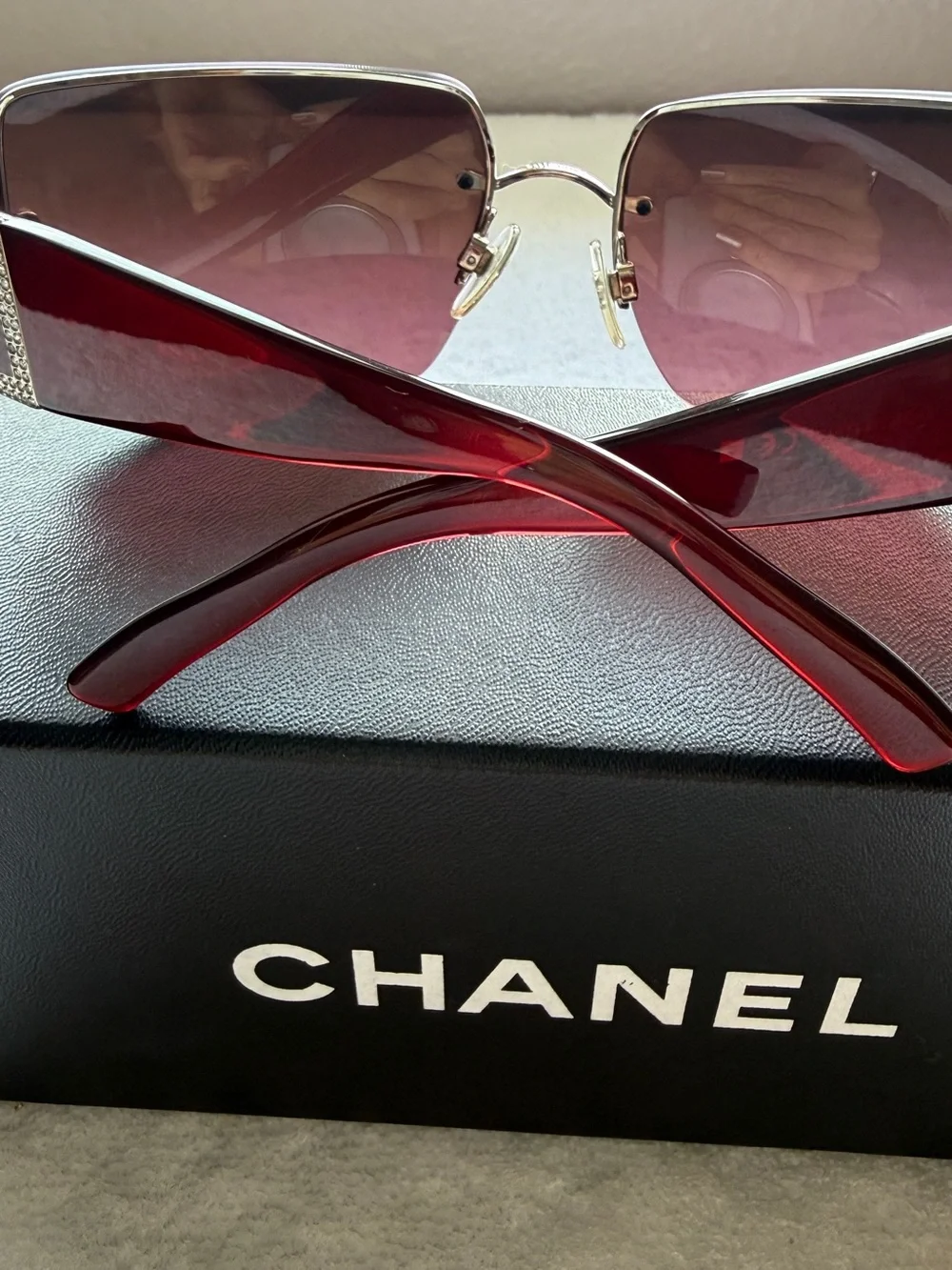CHANEL rimless sunglasses